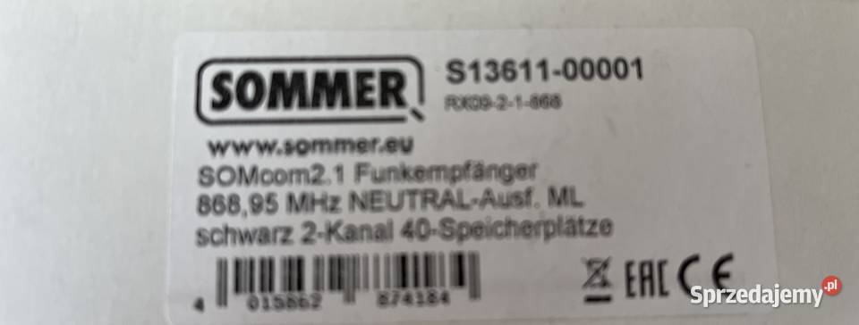 SOMMER Odbiornik 2kanałowy SOMcom