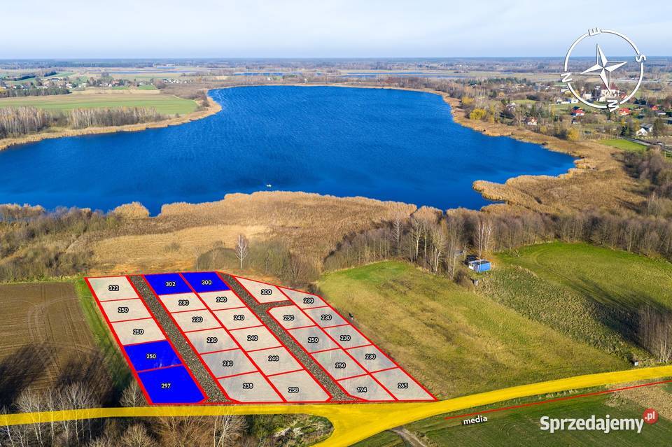 Działki w pierwszej linii brzegowej Jezioro rekreacyjna Nowy Uścimów sprzedam