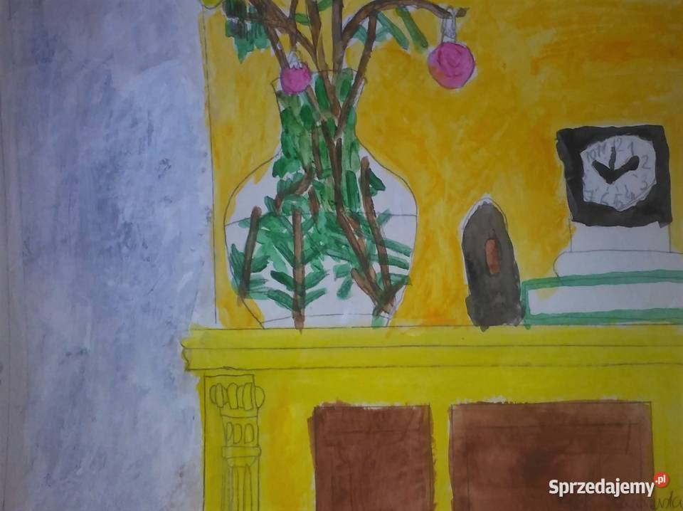 obraz Wojciech Stawiarski Pianino akryl papier Warszawa