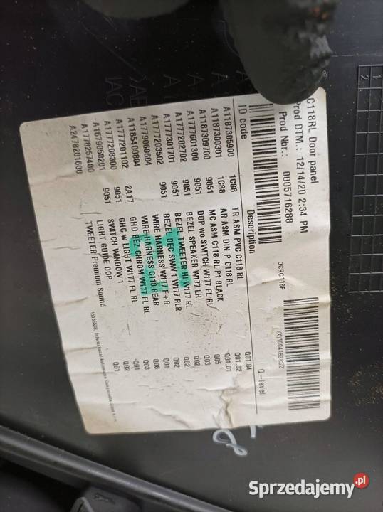 TAPICERKA BOCZEK LEWY TYŁ SEDAN BURMESTER Tapicerki samochodowe