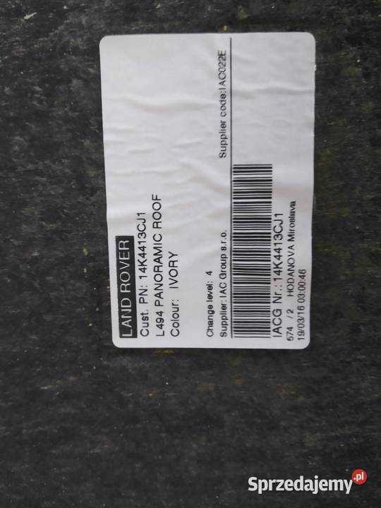 PODSUFITKA POD PANORAMĘ L494 Land Rover Range
