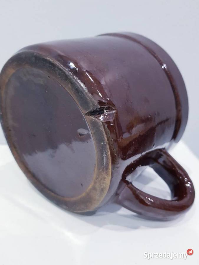 Stary kamionkowy garnek z prlu