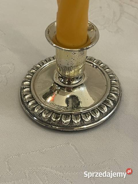 Srebrny świecznik z srebra próby 925 285 g małopolskie Kraków sprzedam