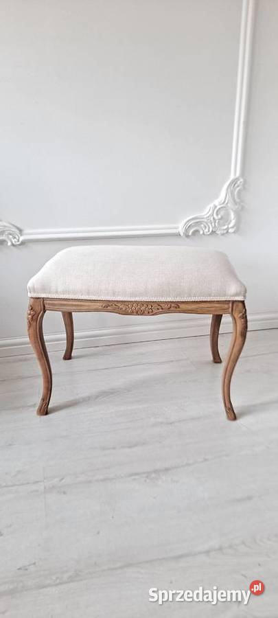 Stylowa pufa podnóżek stołek Ludwik Ludwikowska 46cm Szczecin