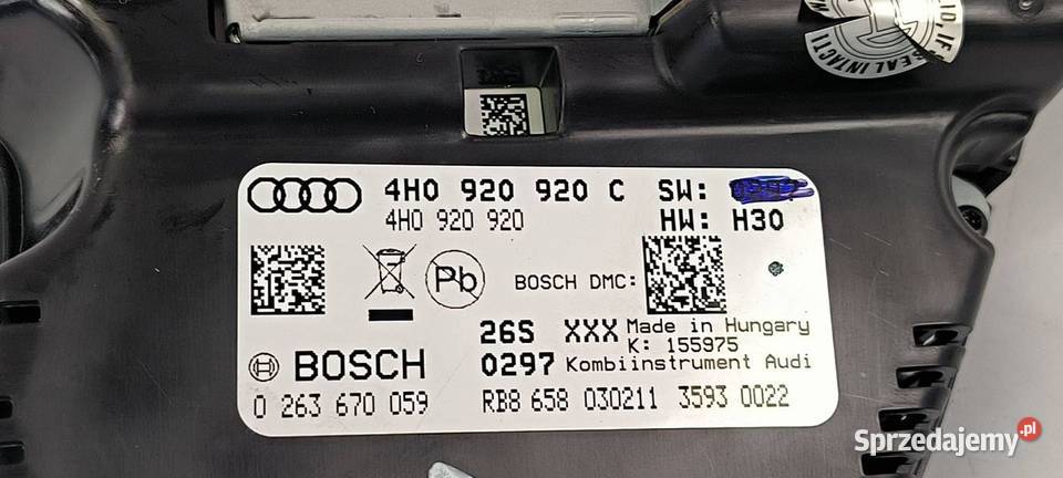 LICZNIK ZEGAR 4H0920920C kujawsko-pomorskie Lipno