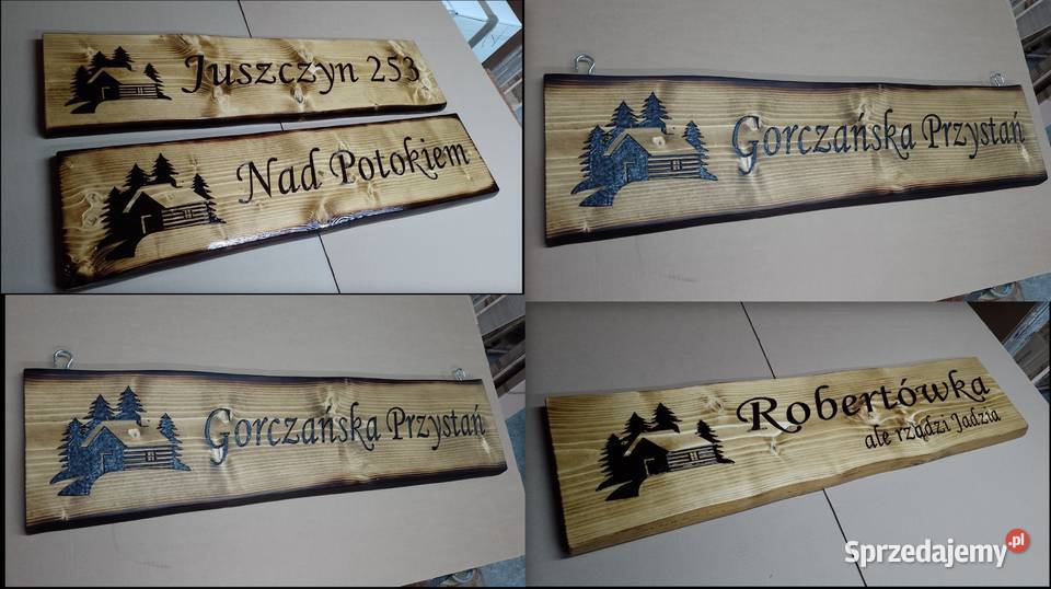 Ręcznie Wykonany Szyld Drewniany deska z napisem Roczyny sprzedam