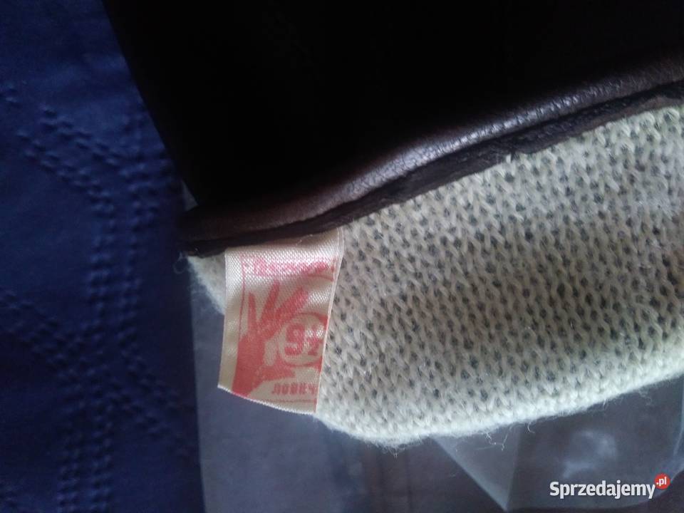 Rękawiczki męskie ze skóry naturalnejbrązowe Kielce