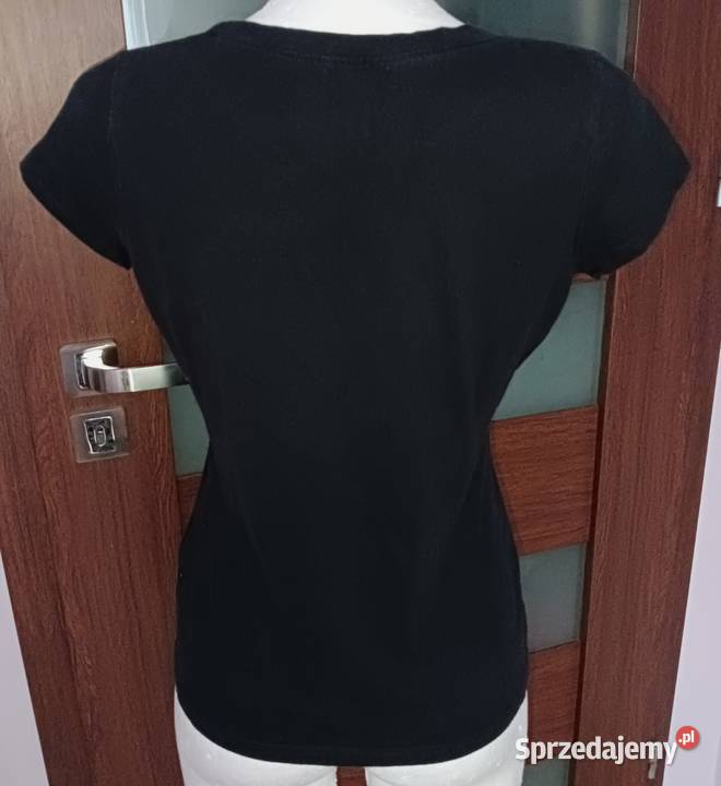 Czarny TShirt Mohito S basic style czarna Bluzki i koszule Krosno