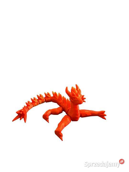 Figurka 3D pomarańczowy smok Figurki Kraków