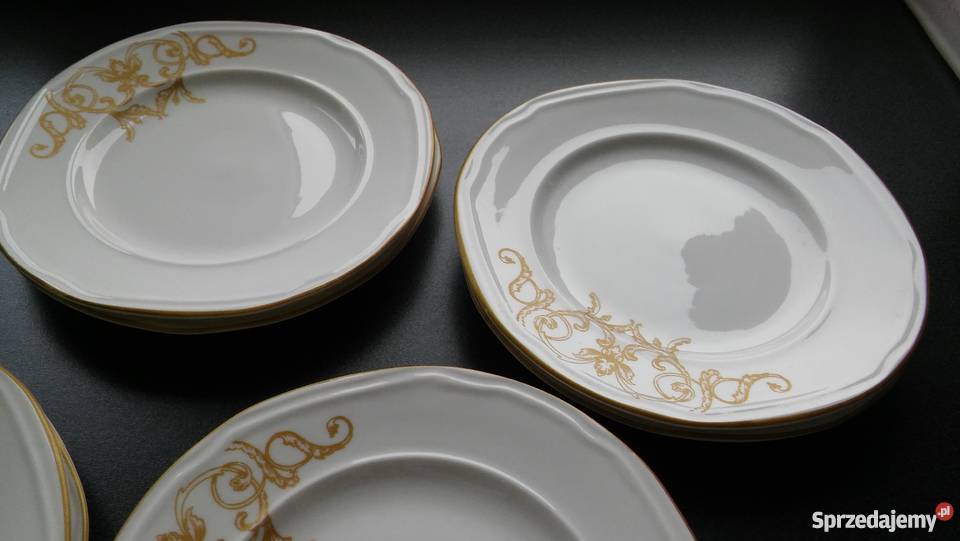 komplet talerze płaskie i głębokie almi decor pomorskie Gdańsk sprzedam