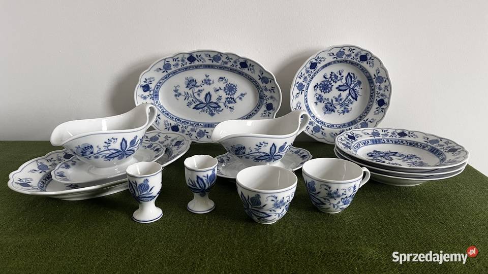 Wzór cebulowy Echt Cobalt sygn Tirschenreuth Nowy Sącz