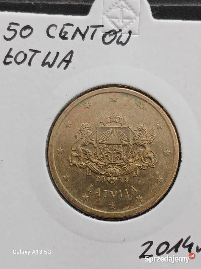 50 Eurocentów Łotwa 2014 r wielkopolskie Konin sprzedam