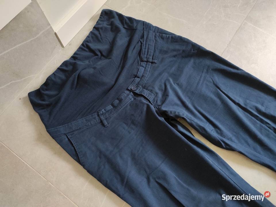 Granatowe spodnie ciążowe Bonprix 46 XXXL
