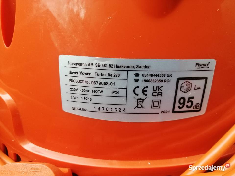 KOSIARKA ELEKTRYCZNA PODUSZKOWA FLYMO TurboLite Wyrzeka sprzedam