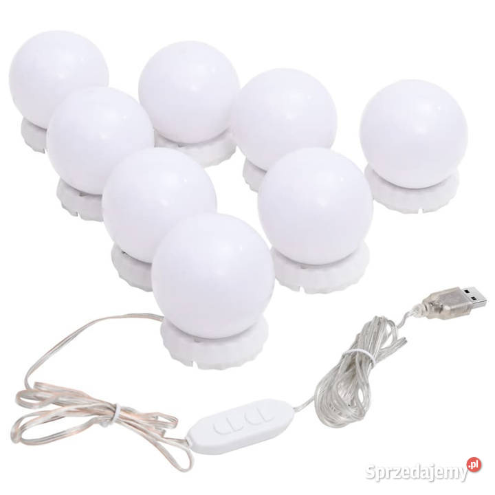 Lustro z lampami LED 60x30 szklane owalne Warszawa
