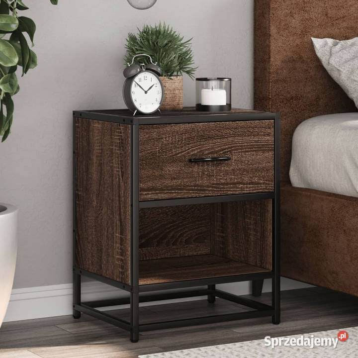 Szafka nocna brązowy dąb 40x31x50 materiał Warszawa
