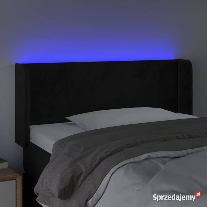 Zagłówek do łóżka z LED czarny 83x16x7888 mazowieckie Warszawa sprzedam