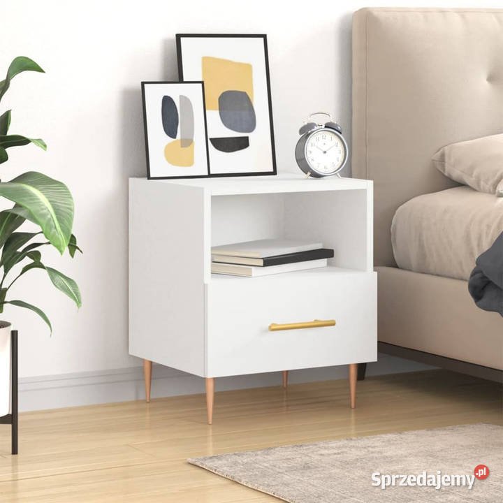 Szafka nocna biała 40x35x475 materiał Warszawa