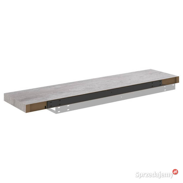 Półka ścienna szarość betonu 90 x 235 x 38 MDF Warszawa