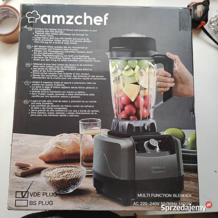 Blender kielichowy AMZCHEF 1500 W szary