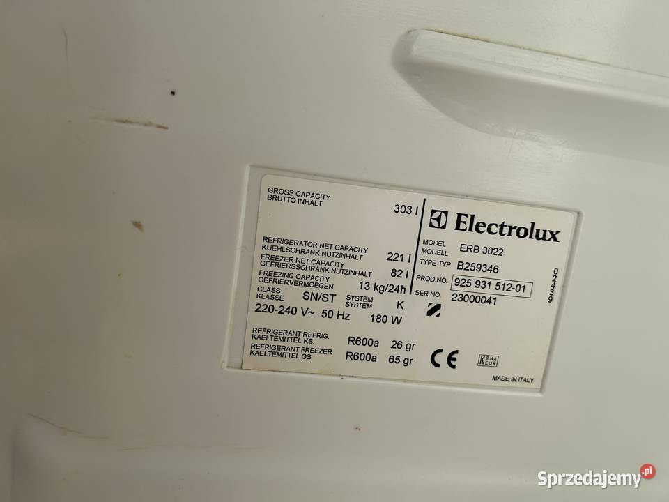 Używana Lodówka Elektrolux dolnośląskie Pasikurowice