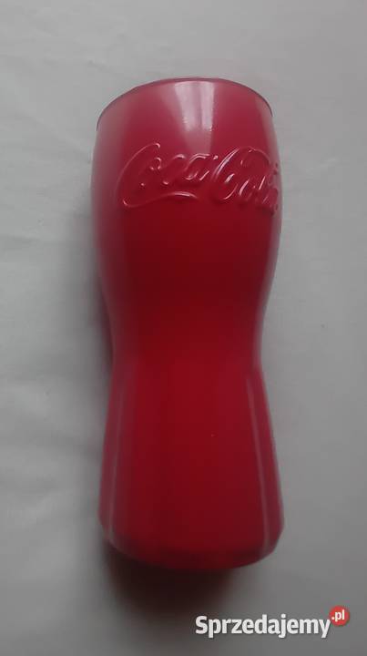 Czerwona kolekcjonerska szklanka Coca Cola wielkopolskie Koźminek