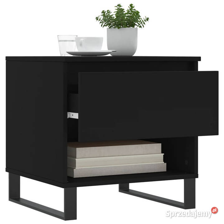 Stolik kawowy czarny 50x46x50 materiał Stoły Warszawa