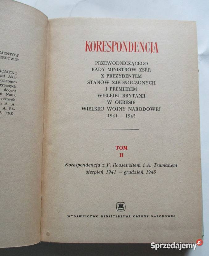 Korespondencja Stalin Churchill Attlee Roosevelt łódzkie