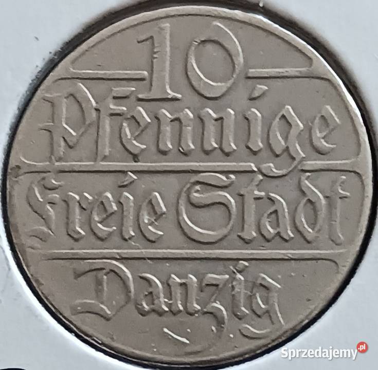 10 Fenigów Wolne Miasto Gdańsk 1923 r