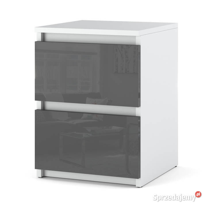 Szafka Nocna 2 Szuflady Stolik Nowoczesny 40cm Elbląg