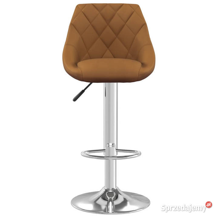 Stołek barowy brązowy obity aksamitem WM335292 Warszawa