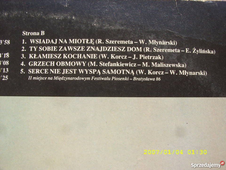 LP pop DANUTA BLAZEJCZYKTAKI CUD I MIOD
