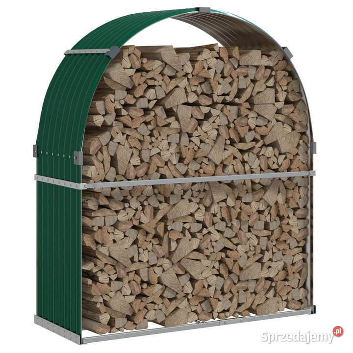 Stojak na drewno zielony 120x45x140 stal Warszawa sprzedam