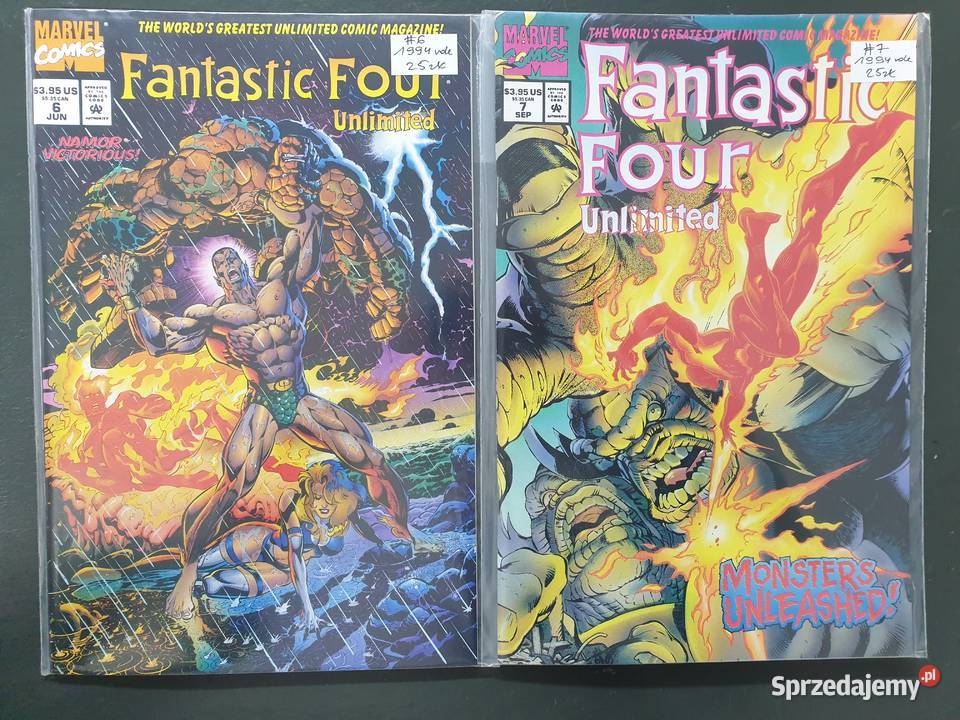 Fantastic Four Unlimited 7 komiksów Marvel USA Amerykańskie Gdynia