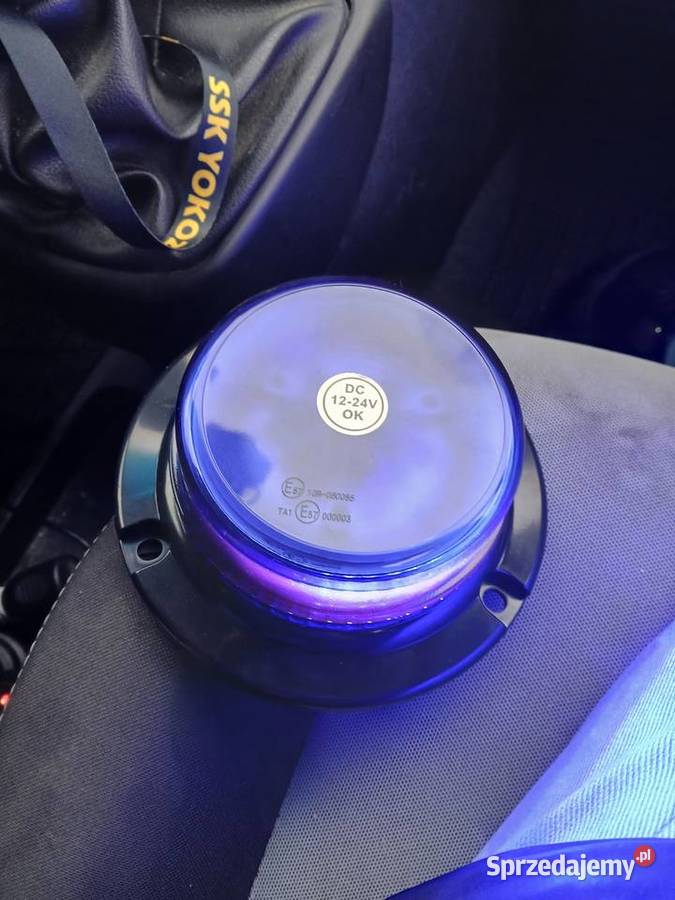 Niebieska lampa ostrzegawcza LED małopolskie Nowy Targ