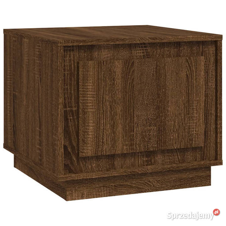 Stolik kawowy brązowy dąb 51x50x44 materiał