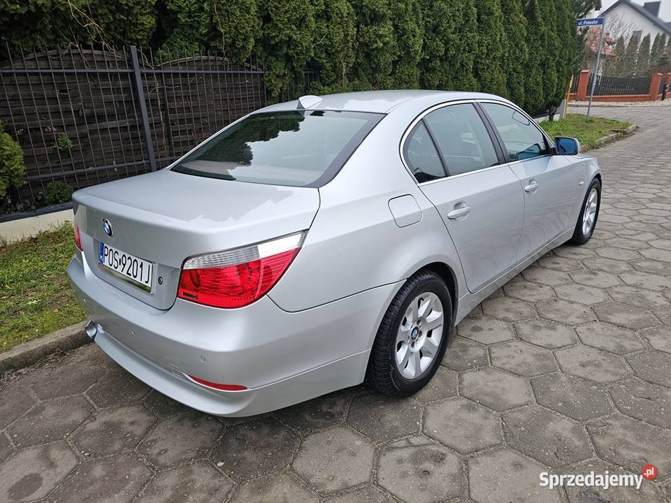 BMW 525d E60 20 163 2006 r Bogate Wyposażenie wspomaganie kierownicy Seria 5 Ostrów Wielkopolski