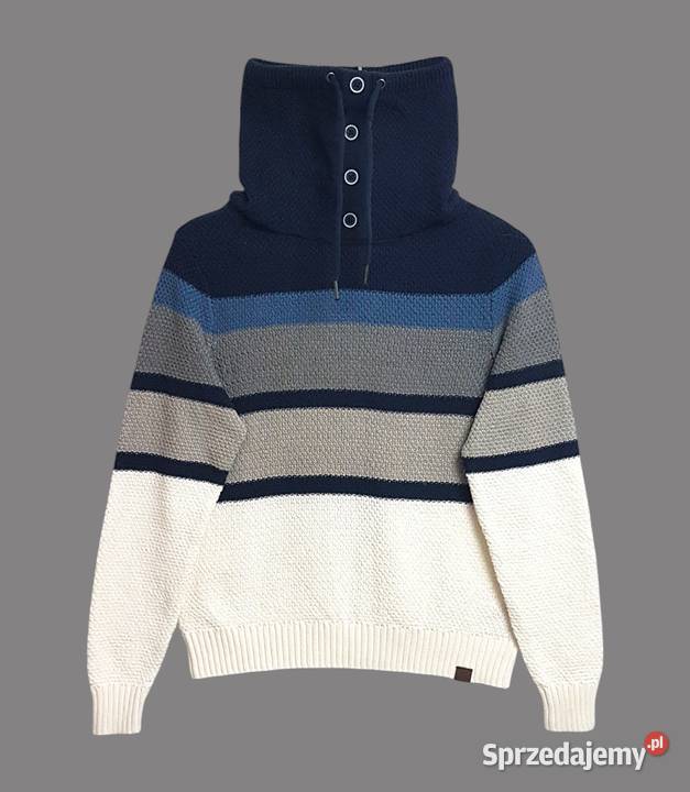 Damski bawełniany swetergolf w paski z długim Chrzanów