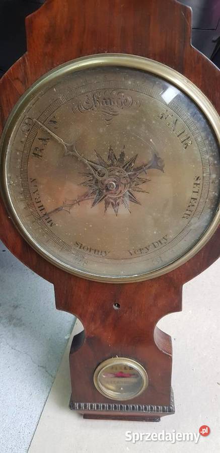 Barometr rtęciowy biedermeier orzech 1860 antyk Orneta