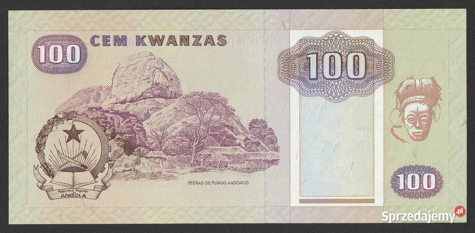 ANGOLA 100 KWANZAS 1991 STAN BANKOWY UNC Numizmatyka łódzkie Łódź