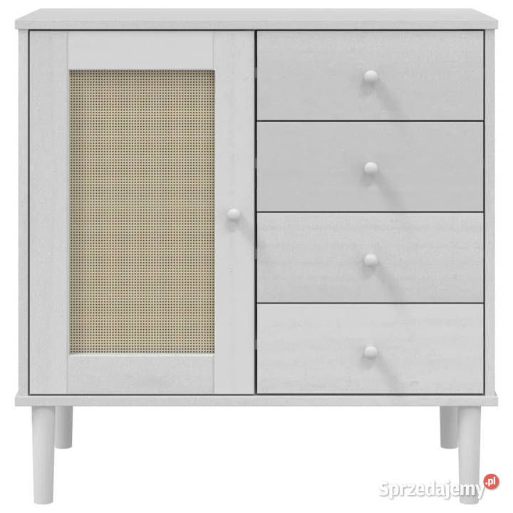 Szafka SENJA imitacja rattanu biała 80x40x80 Warszawa
