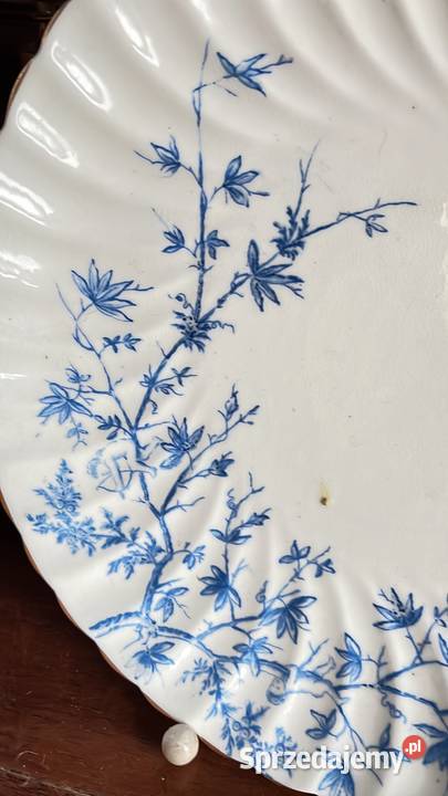 Patera biała porcelana niebieski dekor Syg Gdańsk sprzedam