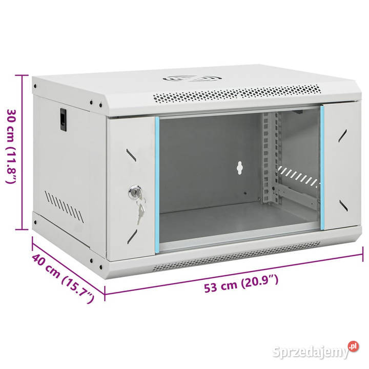 Ścienna szafka serwerowa 6U 19 IP20 53x40x30 mazowieckie Warszawa