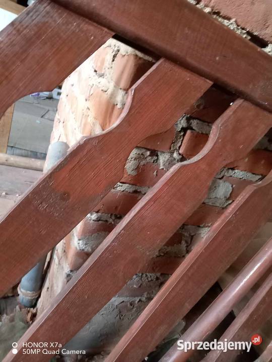 Balustrady schodowe z litego drewna 290x78 Daleszyce