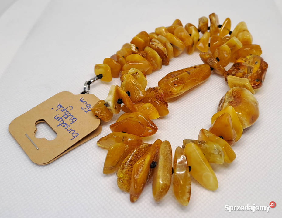 Korale z bursztynu bursztyn bałtycki mleczne z Warszawa sprzedam