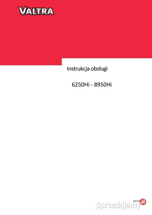 Instrukcja obsługi Valtra HiTech 8450Hi 8550Hi Szamotuły sprzedam
