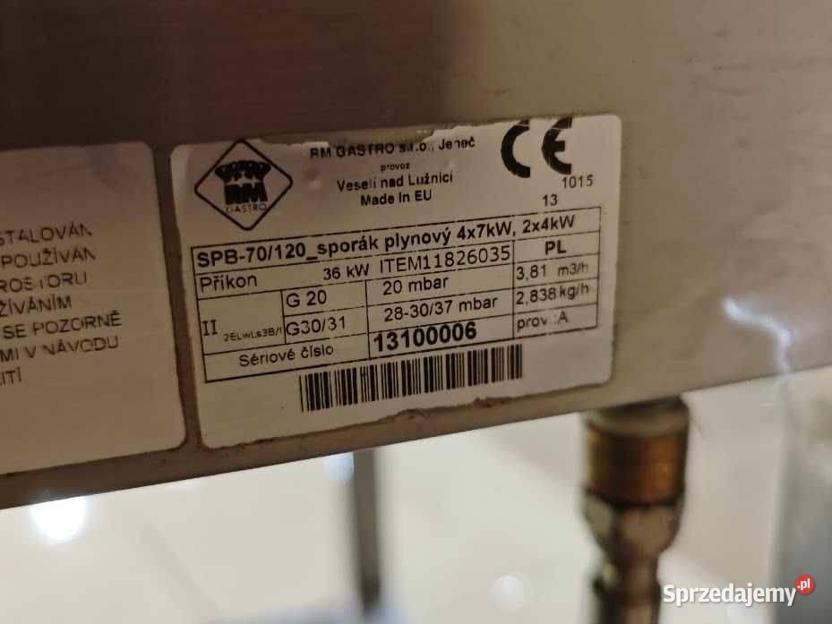 Kuchnia gazowa RedFox SPB70120 6 palników 36Kw Biznes i Przemysł Góra