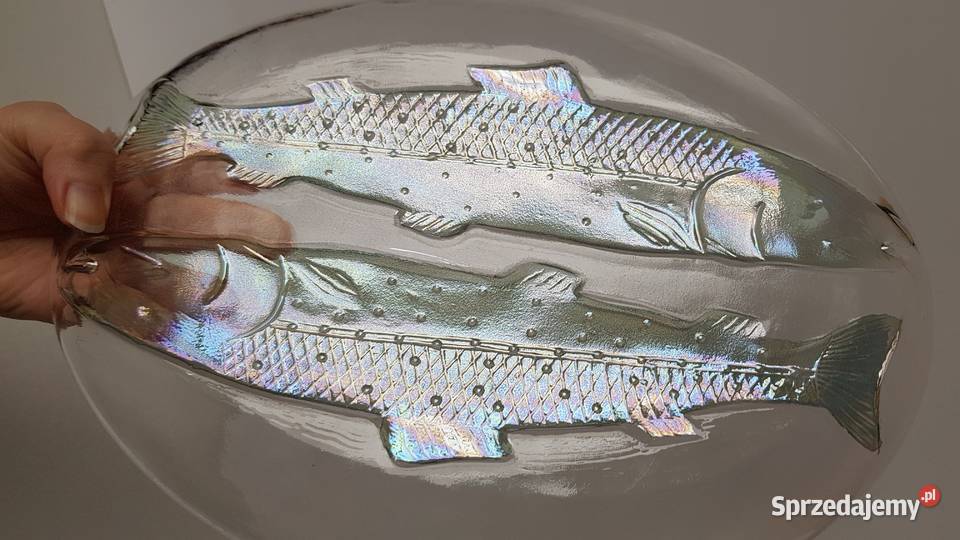Patera półmisek ryby pstrągi Ząbkowice Porcelana i szkło Dąbrowa Górnicza