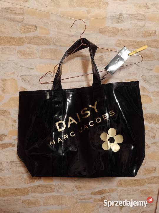 Marc Jacobs Duża czarna lakierowana torebka Torby i torebki Kraków