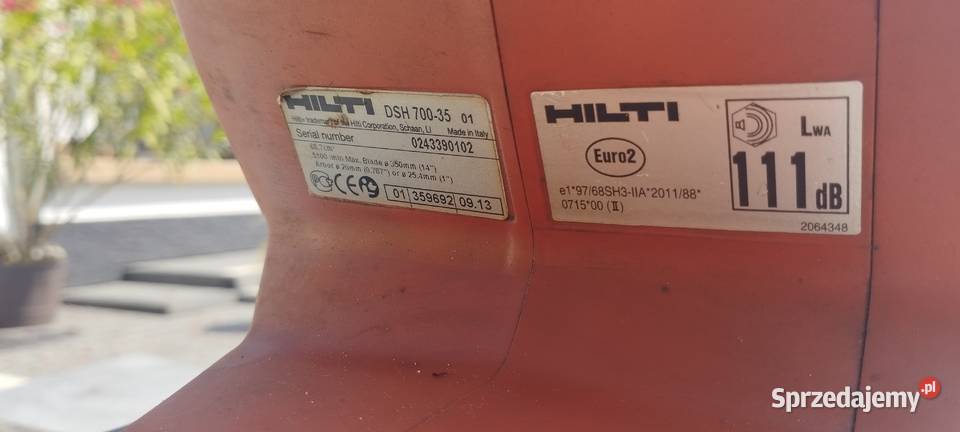 Przecinarka do betonu i stali Hilti DSH 700 małopolskie Lipiny sprzedam